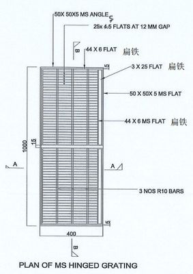 Präzisions-Edelstahl-Gehweg-Gitter-flacher Stahlraum 10 Millimeter oder 11 Millimeter und 12mm